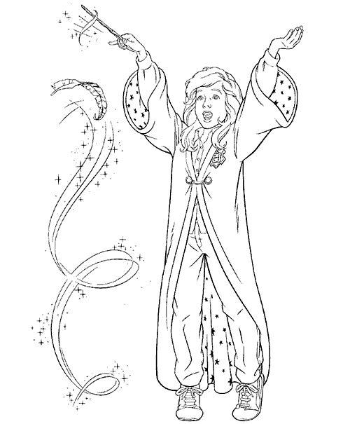 Coloriage Hermione Granger à imprimer