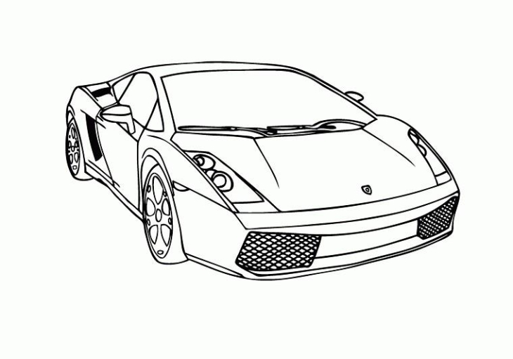 Coloriage voiture Lamborghini  Colorier Lamborghini