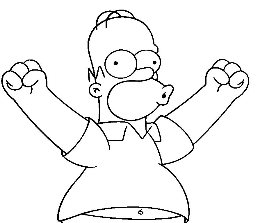Homer : Coloriage Homer Simpson gratuit à imprimer et à colorier