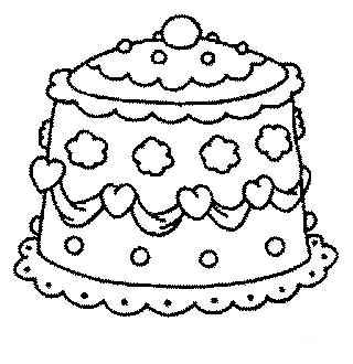 Gâteau Coloriage Gâteau de mariage à imprimer et colorier