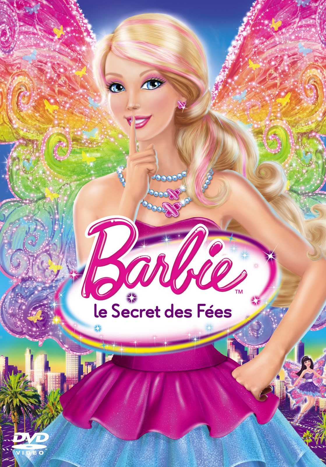 Coloriage d’une Barbie avec une belle robe à imprimer et colorier