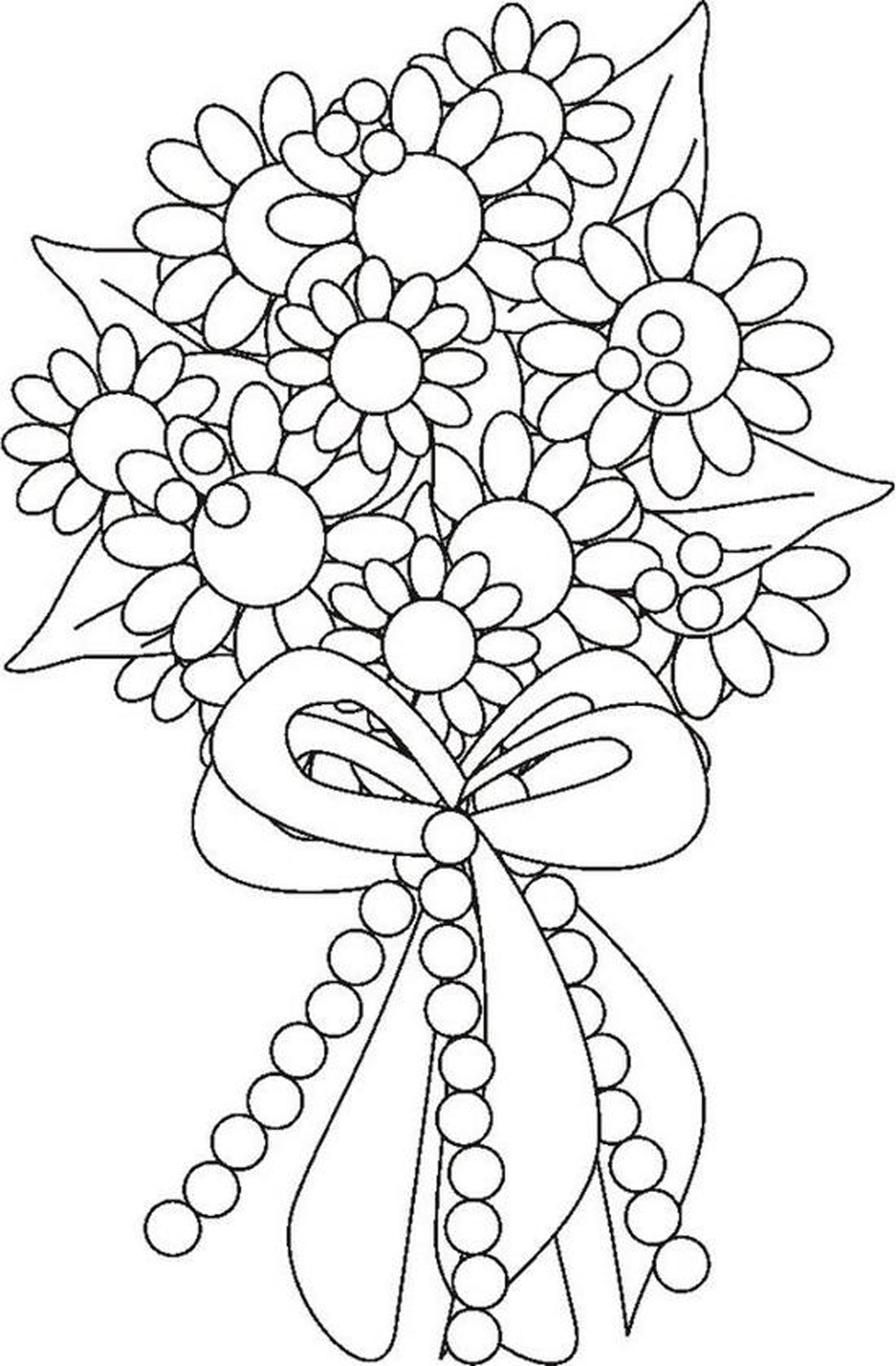 Bouquet de fleurs Coloriage fleur   imprimer et colorier