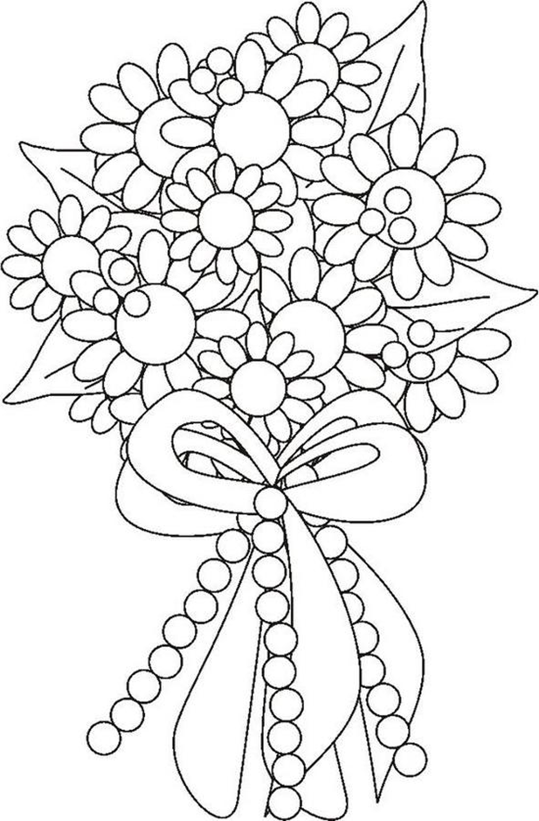 Bouquet De Fleurs Coloriage Fleur à Imprimer Et Colorier