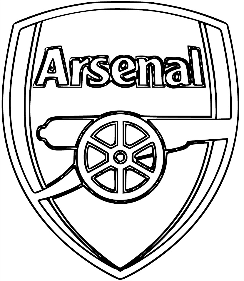 Blason Arsenal Coloriage Arsenal   imprimer