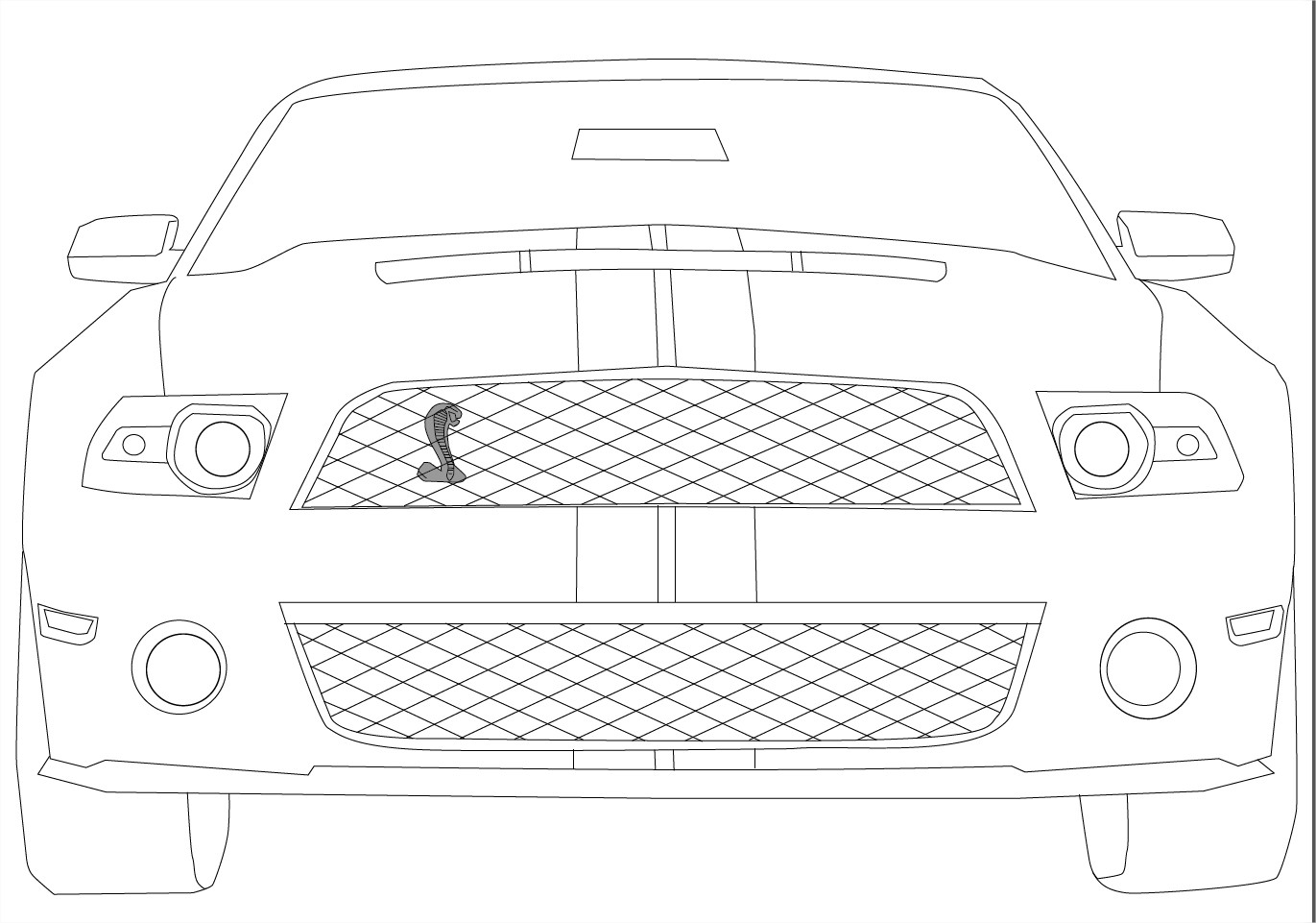 Coloriage Ford Mustang Cobra   imprimer et colorier gratuit