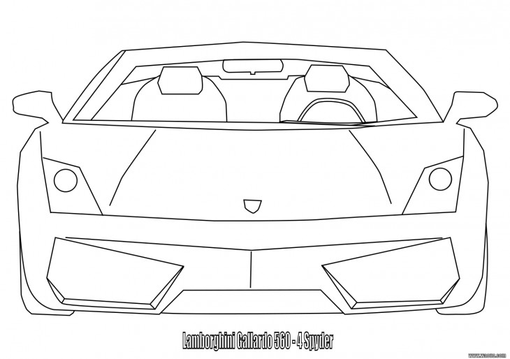 Lamborghini Gallardo  Coloriage Lamborghini Gallardo à imprimer et