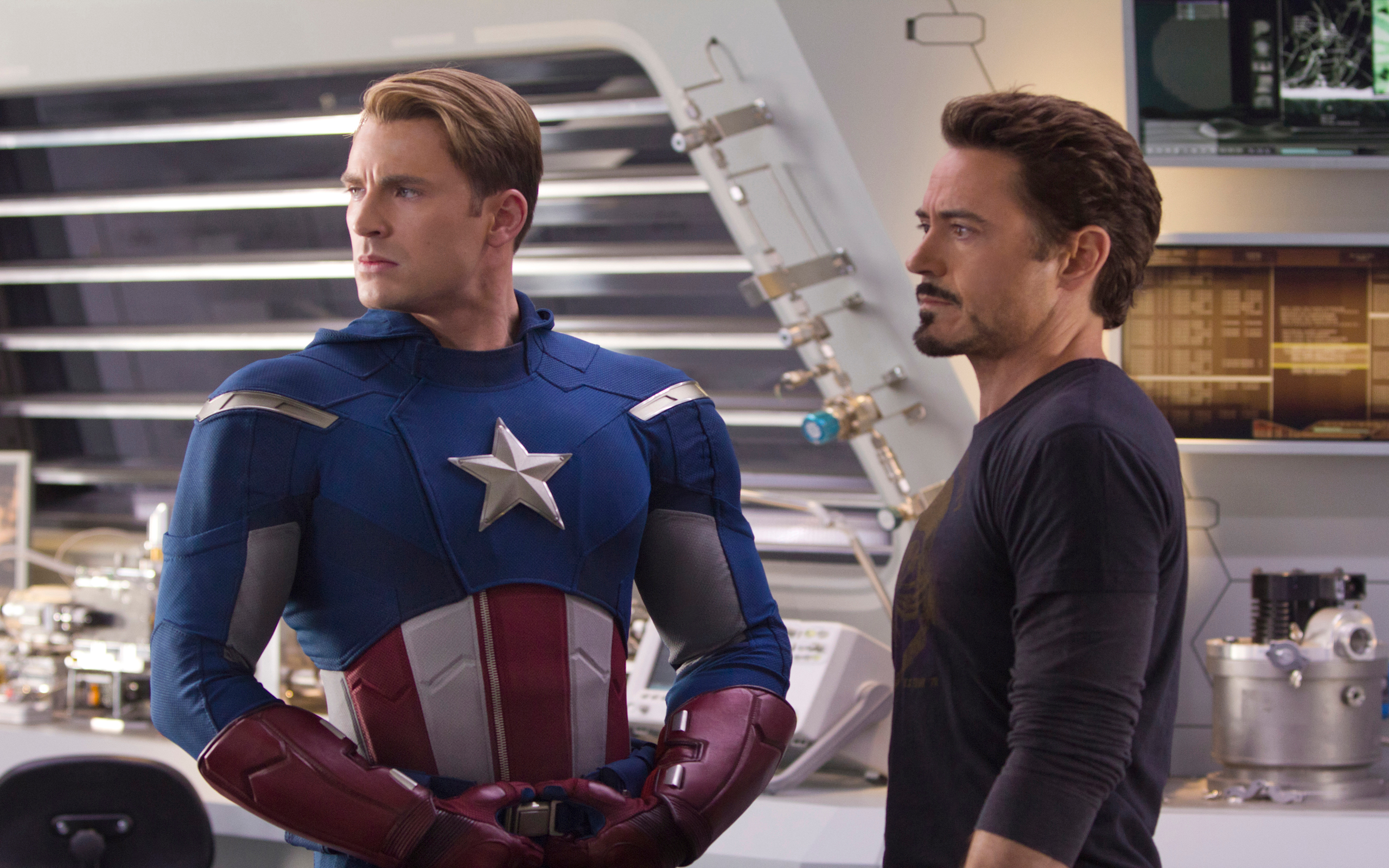 iron man and captain america on Avengers Iron Man Captain America