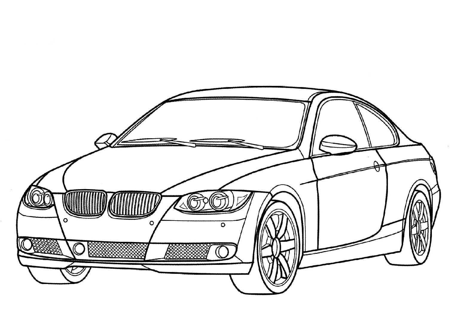 Coloriage voiture BMW   imprimer et colorier