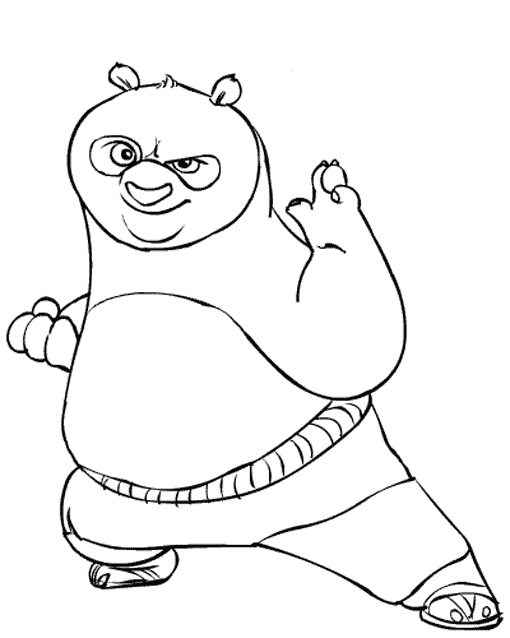 Coloriage Kung Fu Panda à Imprimer Gratuit