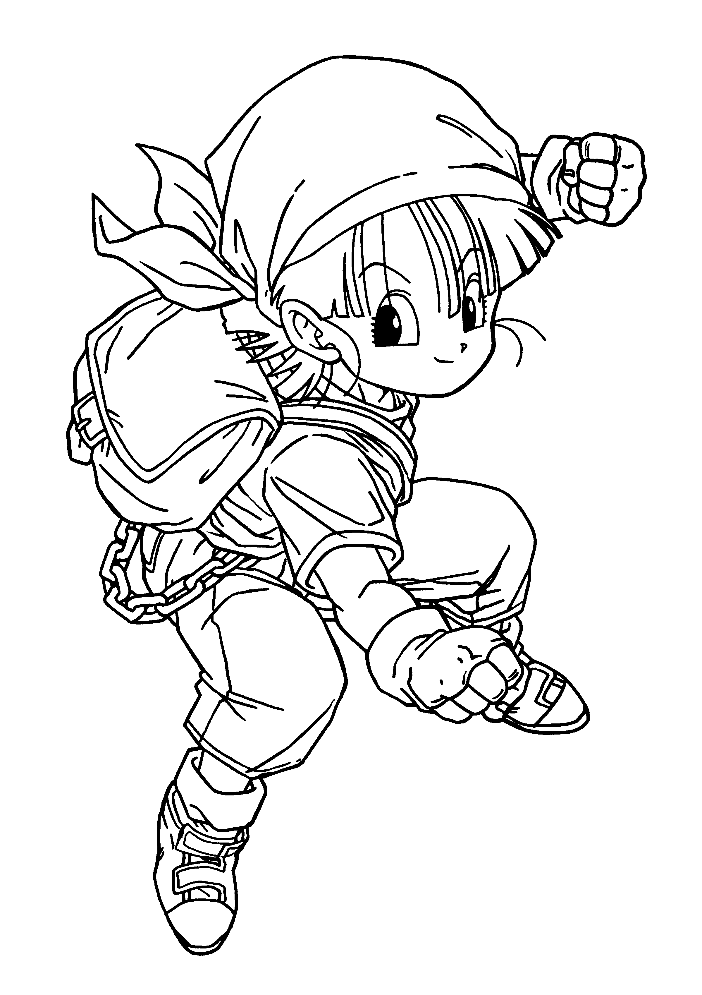 Coloriage Pan Dragon Ball Z   imprimer et colorier