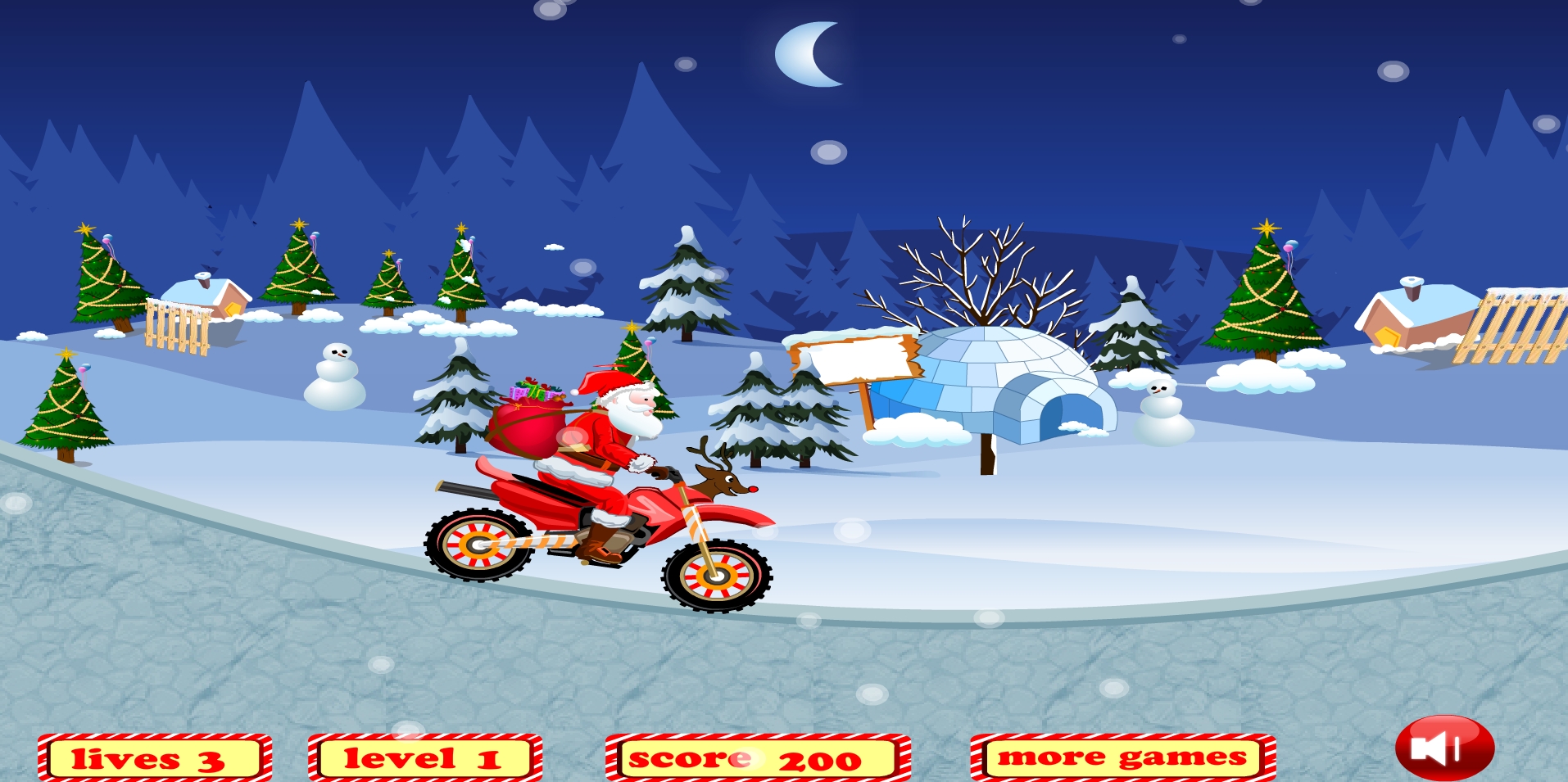 Les Jeux de Moto du Père Noël : Un Voyage Fantastique à Travers les Paysages Hivernales