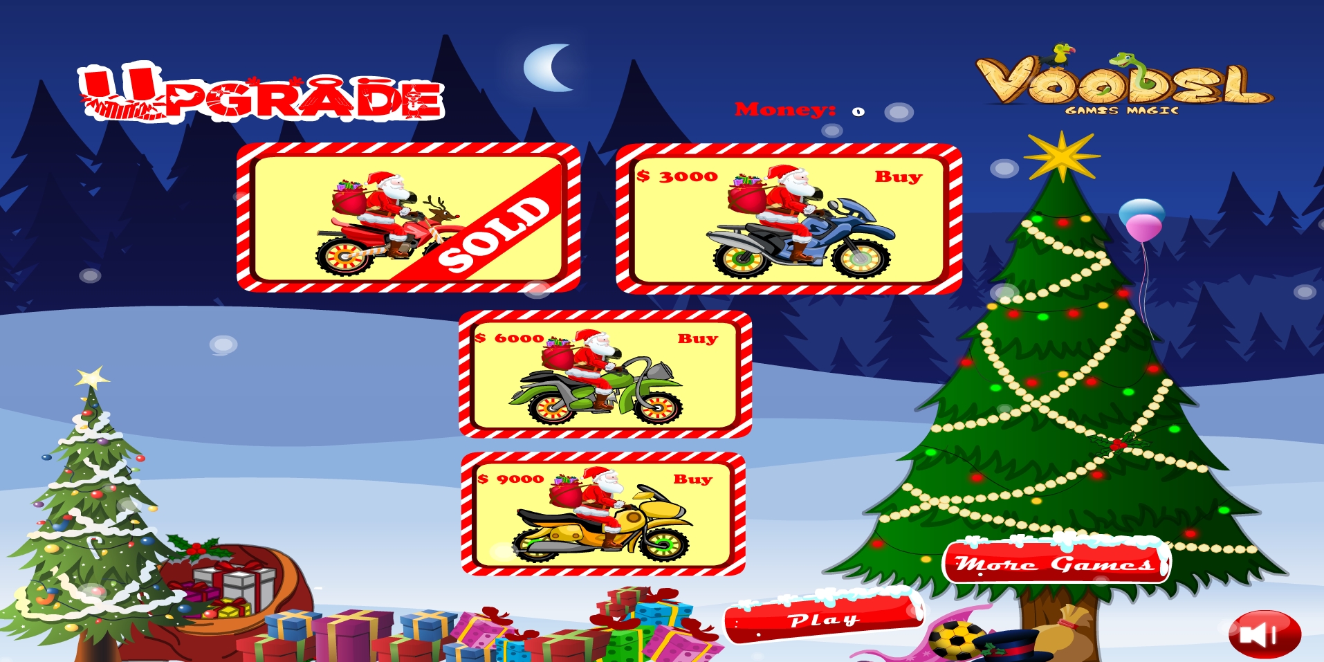 Jeu père noël en moto gratuit en ligne