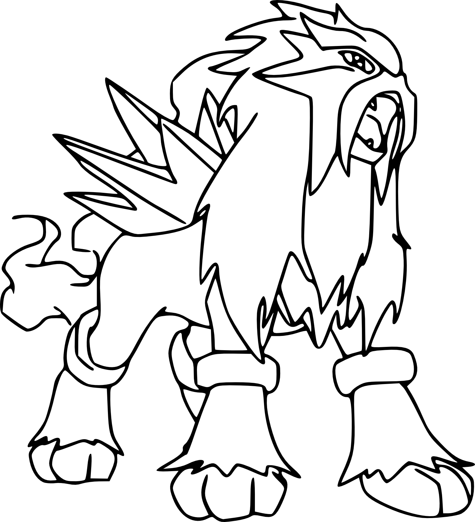 Entei Coloriage Entei Pokemon à Imprimer Et Colorier