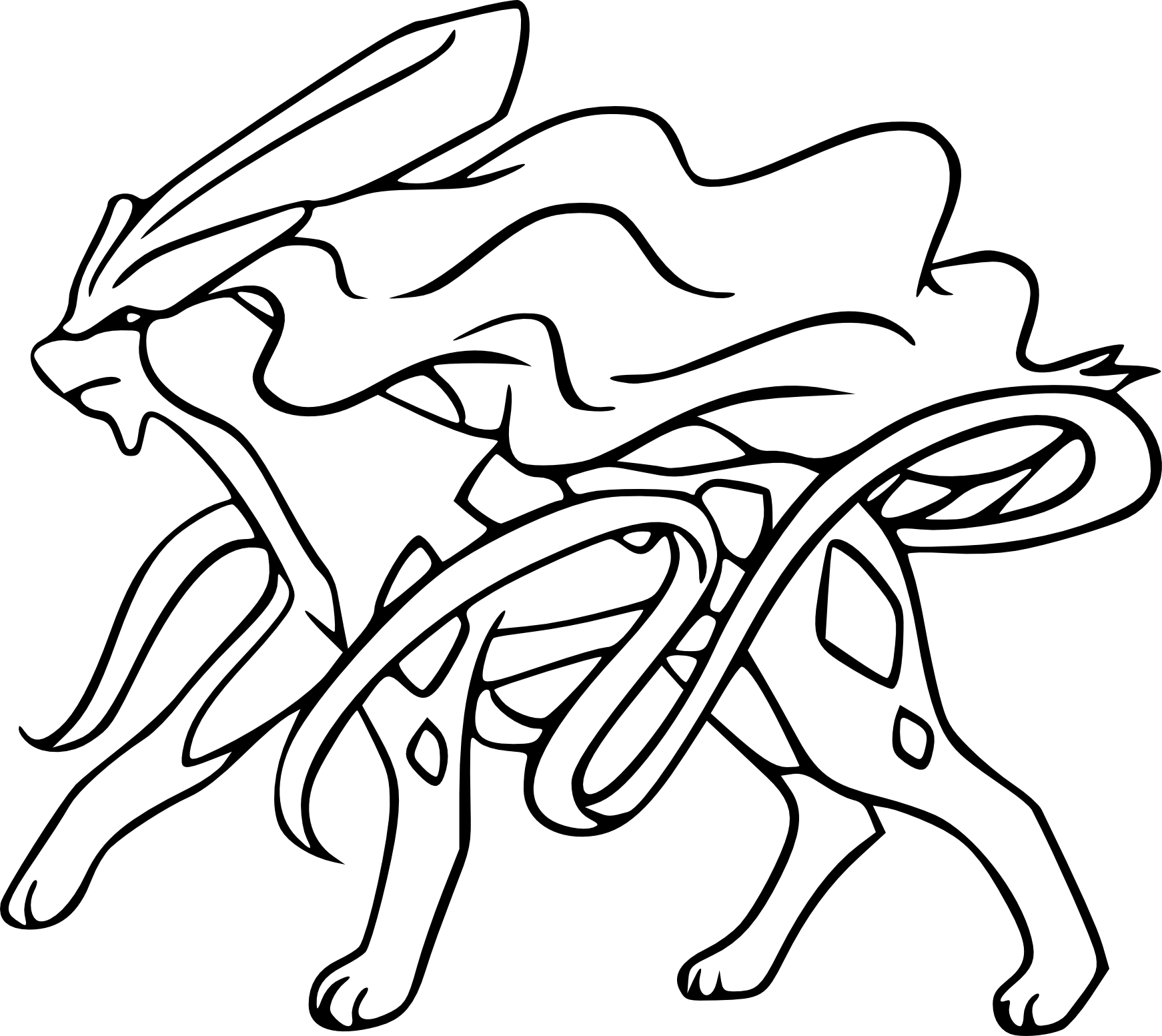 Suicune : Coloriage Suicune Pokemon à imprimer et colorier