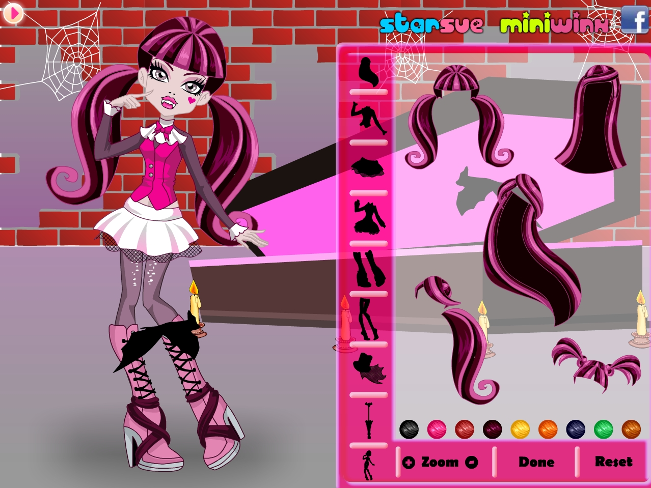 Jeu Draculaura Monster High habillage gratuit en ligne