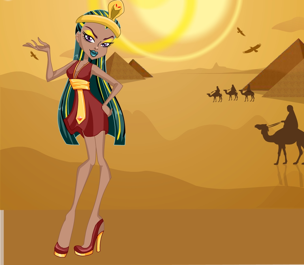 Jeu habillage Nefera de Nile Monster High gratuit en ligne