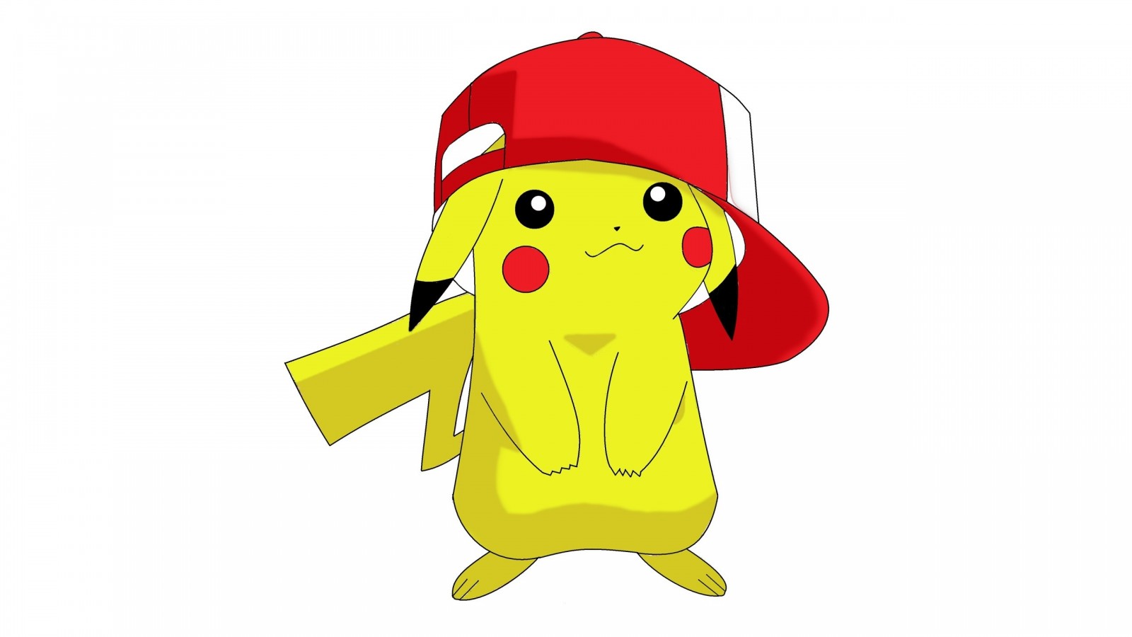 Coloriage Pikachu Avec Une Casquette De Baseball