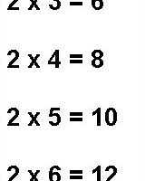 Table de Multiplication par 2