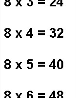 Table de 8 Multiplication
