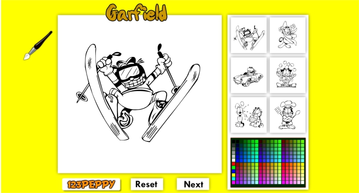 garfield coloring online