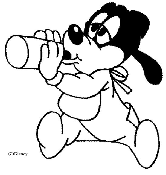 Baby Goofy Coloring Page