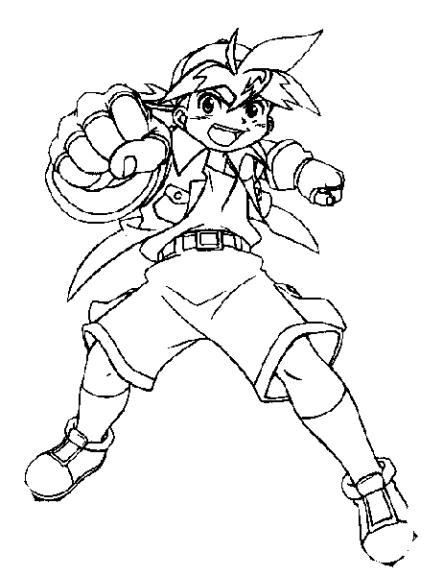 Dibujo de Beyblade Tyson para colorear