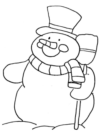 bonhomme de neige Coloriage