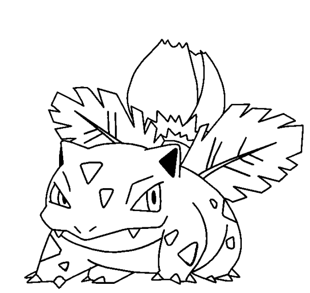 Desenho de Pokémon herbizarro para colorir