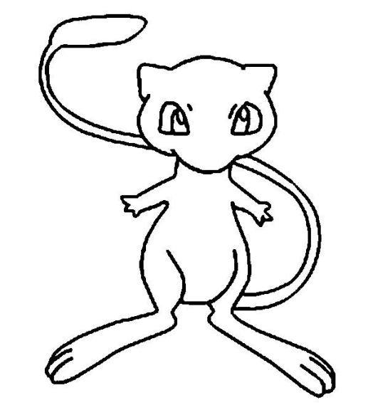 mew pokemon coloring page