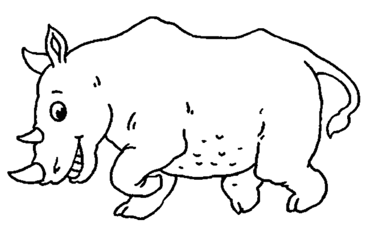 Rhinoceros coloring page