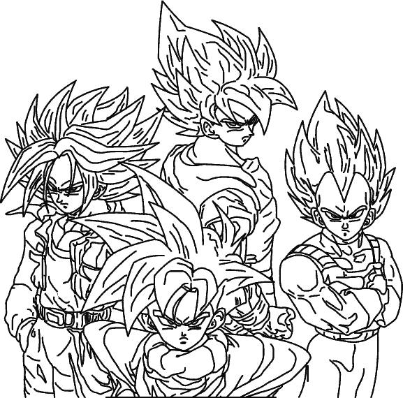 Coloriage Gratuit Dragon Ball Z Gt A Imprimer Et A Colorier