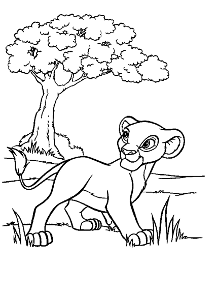 Desenho para colorir O rei leão simba