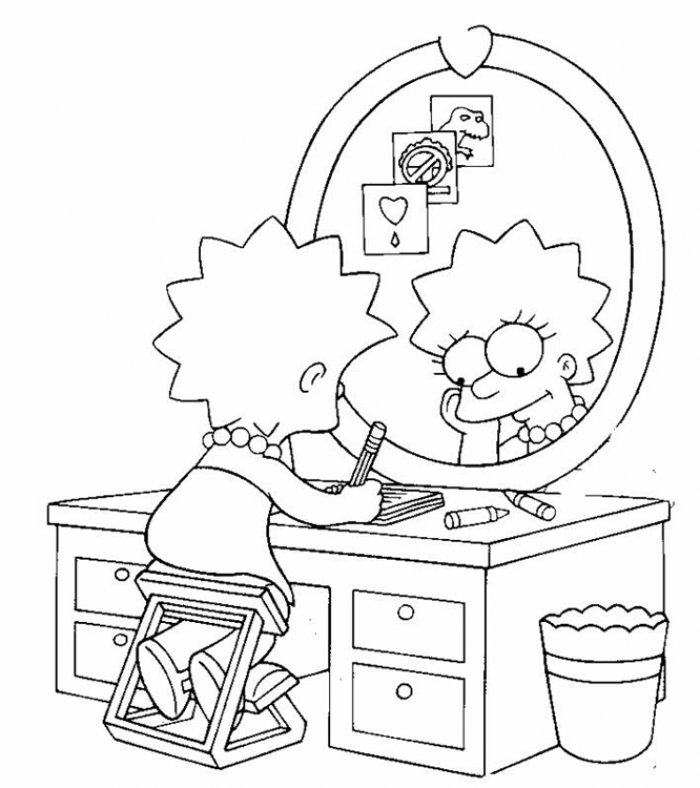 Lisa Simpson : Coloriage Simpson gratuit à colorier et à imprimer