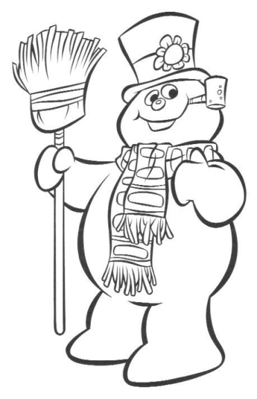 Snowman coloring page