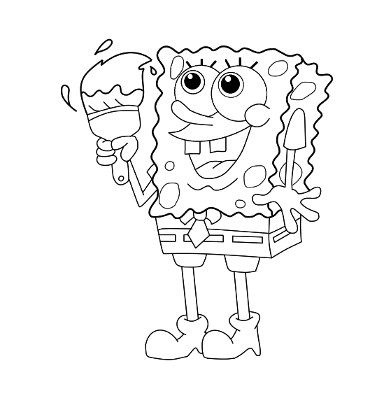 Dibujo para colorear de Bob Esponja gratis