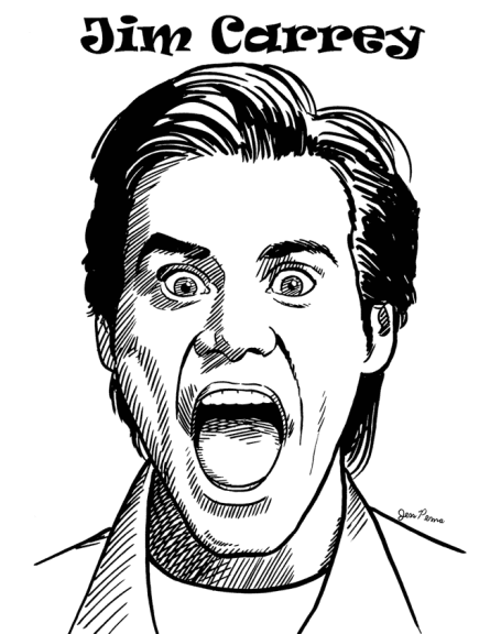 Página para colorear de Jim Carrey