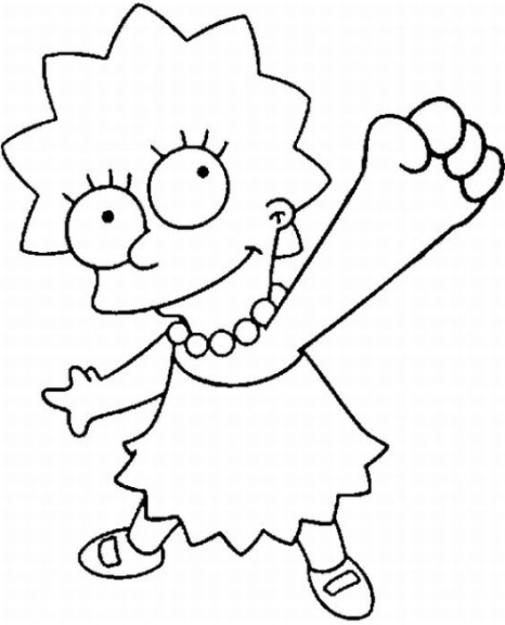 colorear lisa simpson