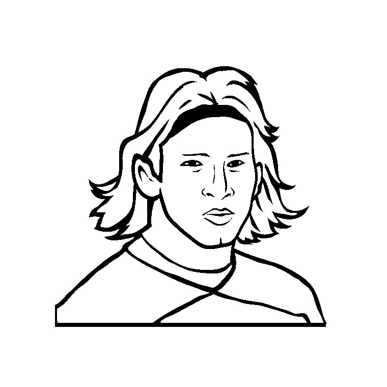 Messi  Coloriage Lionel Messi à colorier et à imprimer