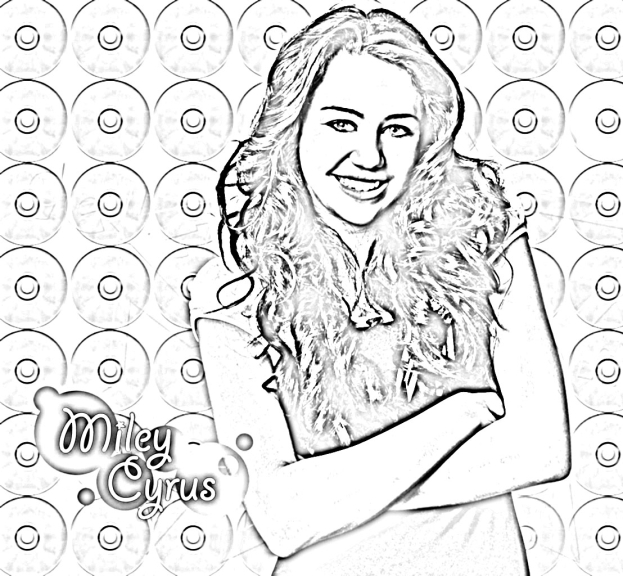 Coloriage Miley Cyrus