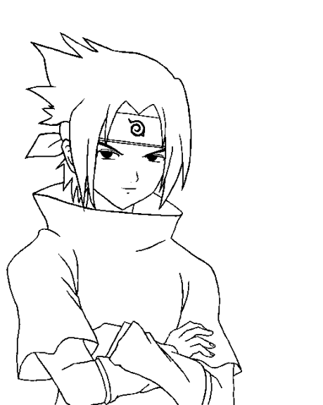 Coloriage Naruto Sasuke