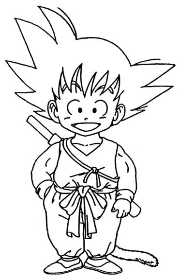 Coloriage Sangoku enfant