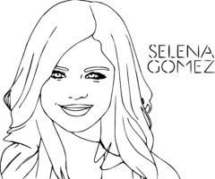 Coloriage Selena Gomez