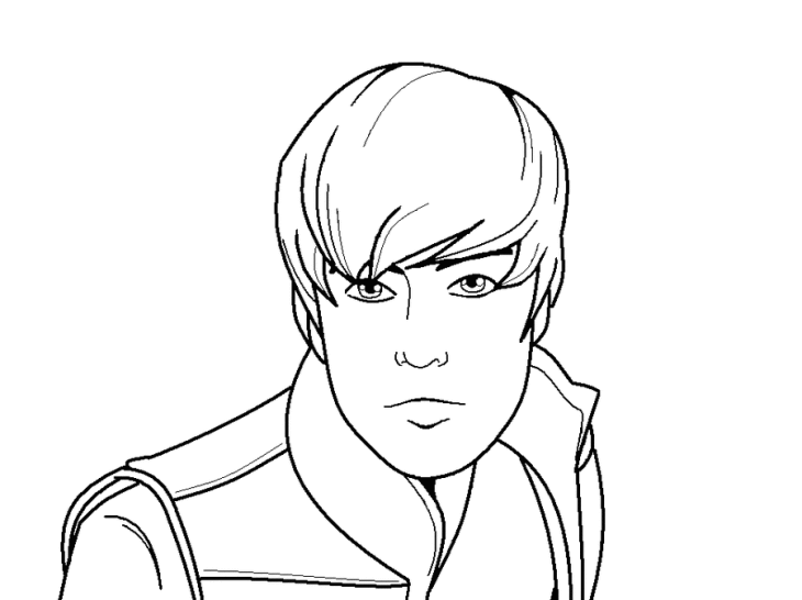 Justin Bieber coloriage