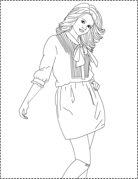 selena gomez coloriage