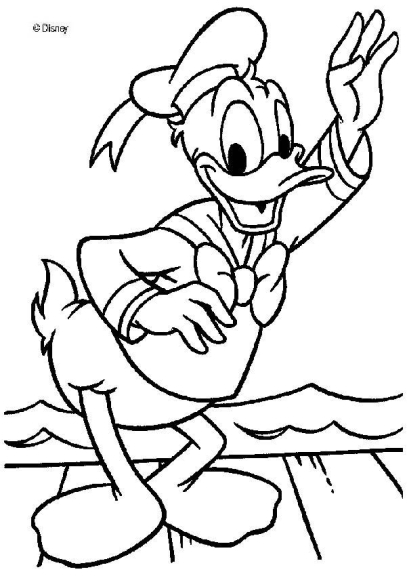 Donald Duck Coloring Page