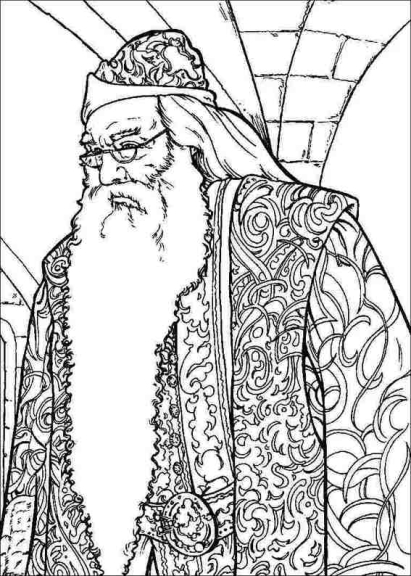 Dibujo de Albus Dumbledore para colorear