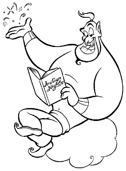 Genie coloring page