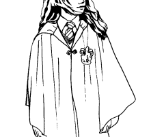 Coloriage hermione granger costume