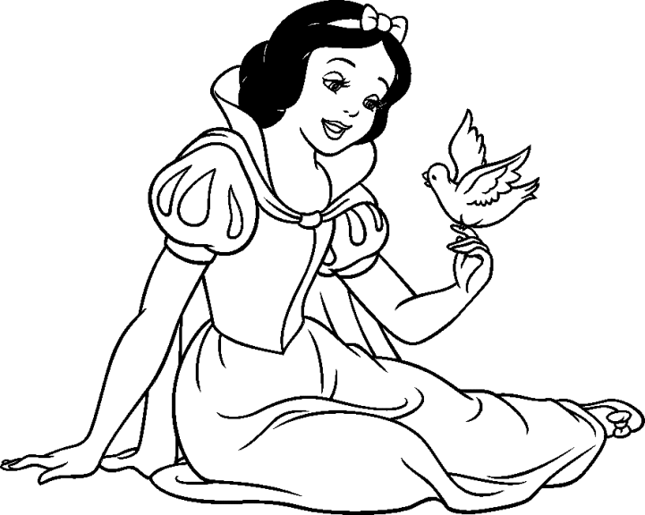Coloriage blanche neige