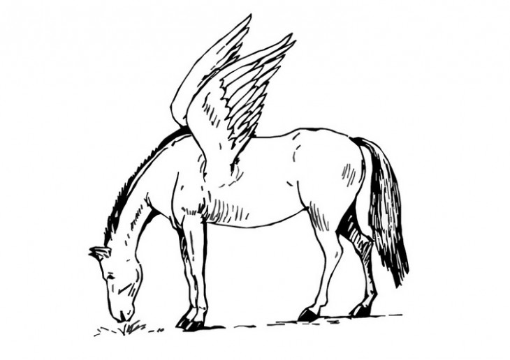 Horse with wings coloring page